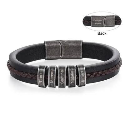 Personalized Men's PU Leather Bracelet