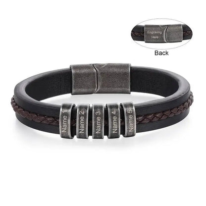 Personalized Men's PU Leather Bracelet
