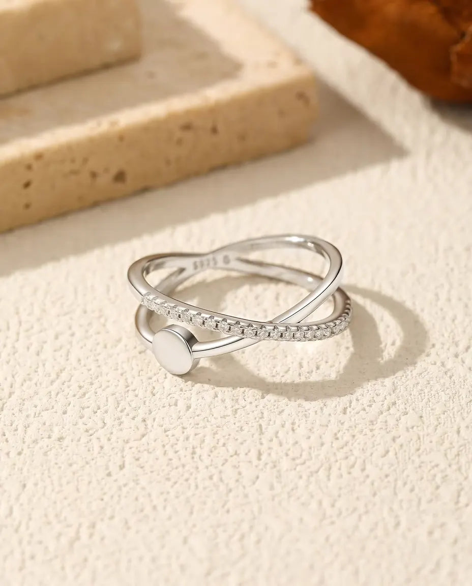 Moissanite X Ring