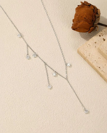 Moissanite Station Necklace