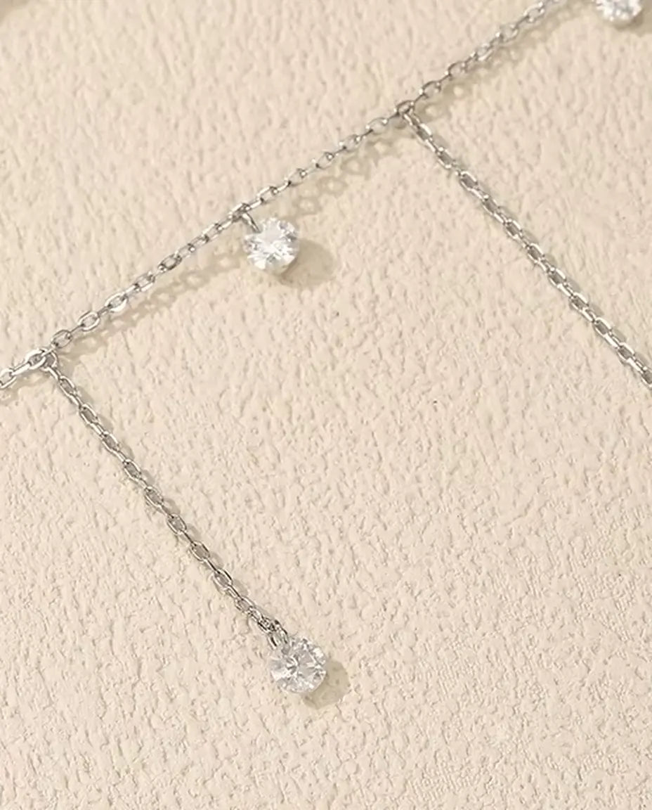 Moissanite Station Necklace