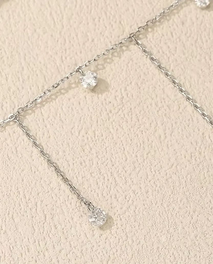 Moissanite Station Necklace