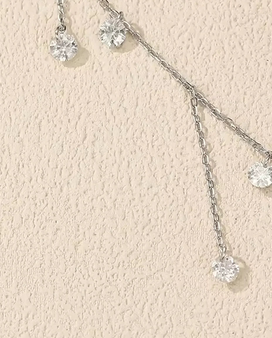 Moissanite Station Necklace
