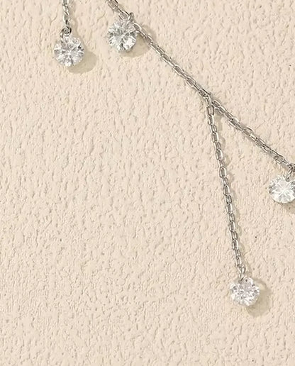 Moissanite Station Necklace