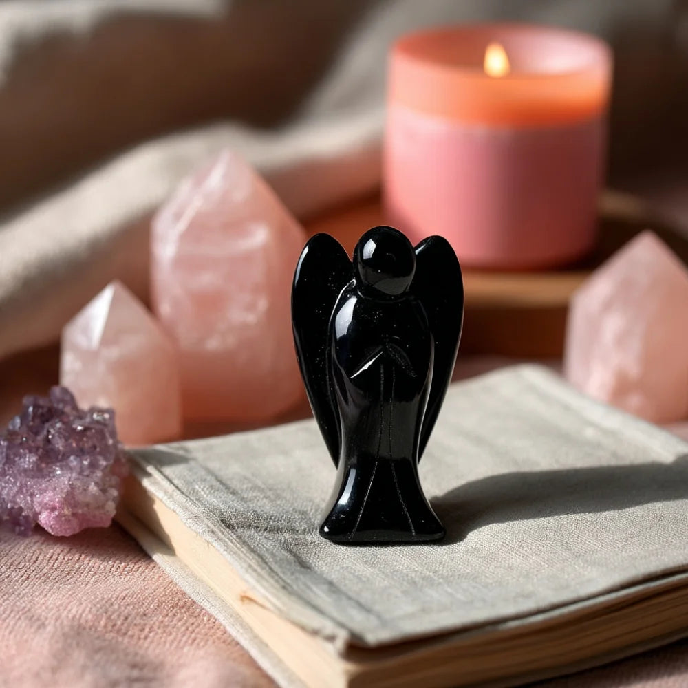 Obsidian Angel for Protection - Shadow Shield