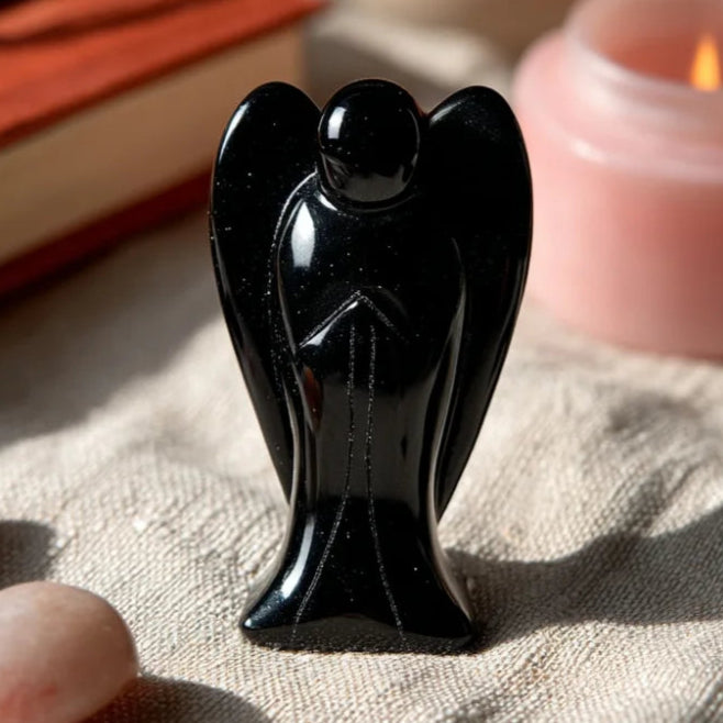 Obsidian Angel for Protection - Shadow Shield