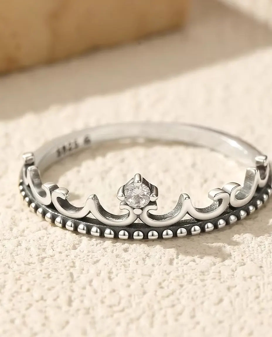 Oxidized Tiara Ring