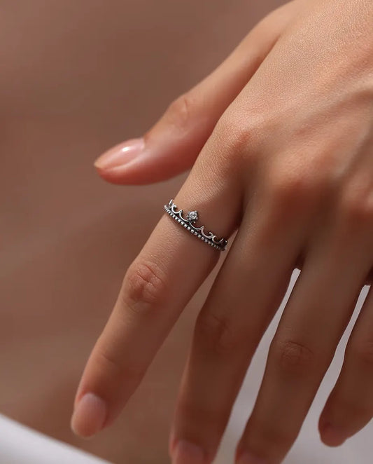 Oxidized Tiara Ring