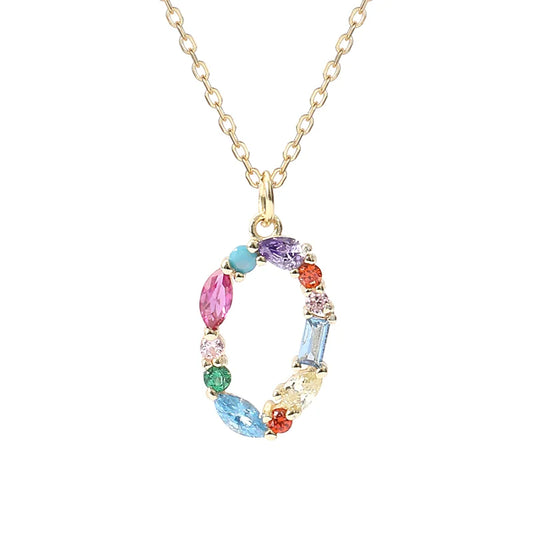 Initial Letter O Necklace – Sterling Silver Charm Pendant for Her, Mom – Birthday, Mother's Day Gift Jewelry