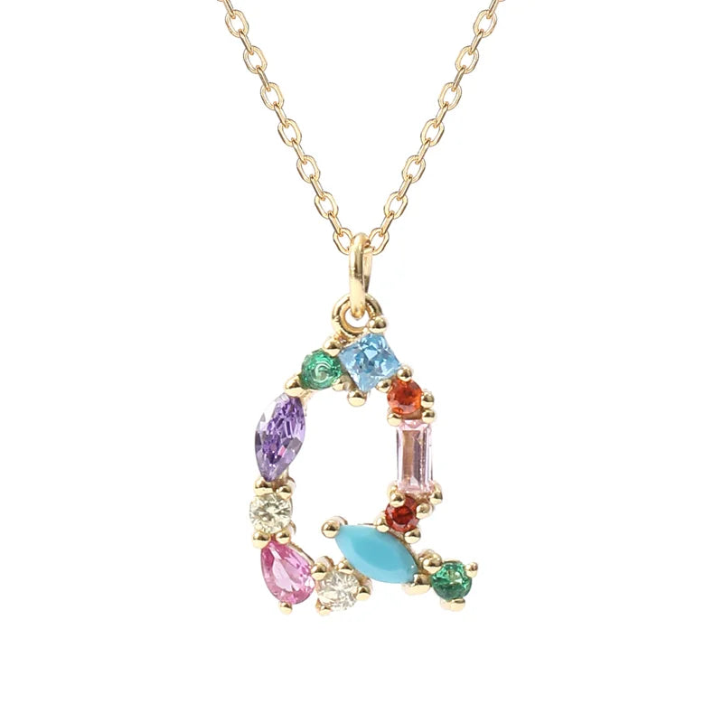 Initial Letter Q Necklace – Sterling Silver Charm Pendant for Her, Mom – Birthday, Mother's Day Gift Jewelry