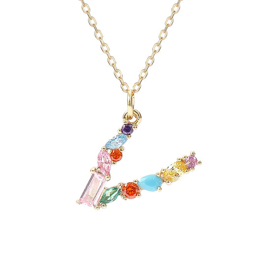 Initial Letter V Necklace – Sterling Silver Charm Pendant for Her, Mom – Birthday, Mother's Day Gift Jewelry