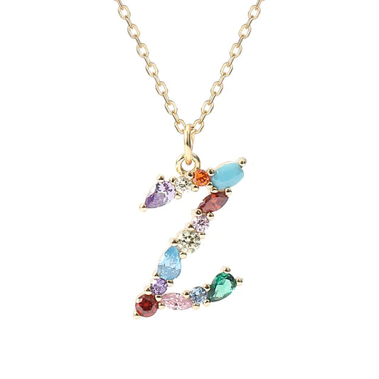 Initial Letter Z Necklace – Sterling Silver Charm Pendant for Her, Mom – Birthday, Mother's Day Gift Jewelry