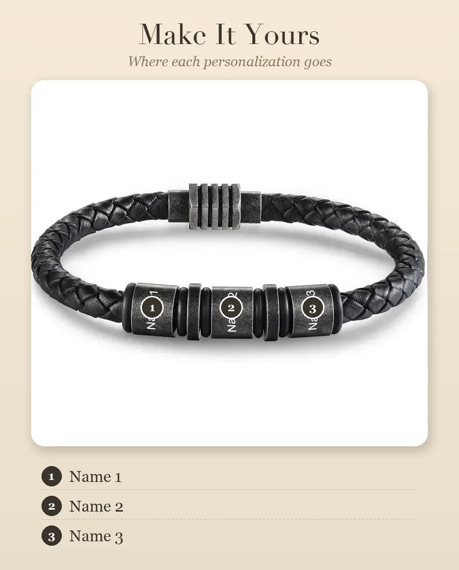 Personalized Men's Bracelet – personalization guide