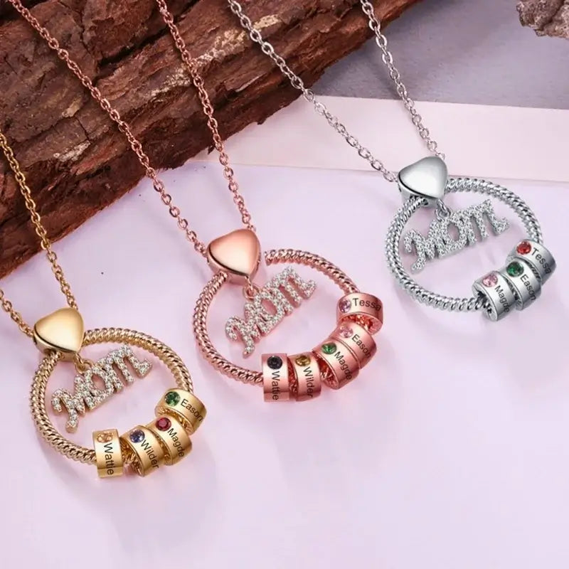 Buy Family Mom BABY Stainless Steel Necklace Women Silver Color Pendant  Necklace Jewelry Mother's Day Gift at Amazon.in