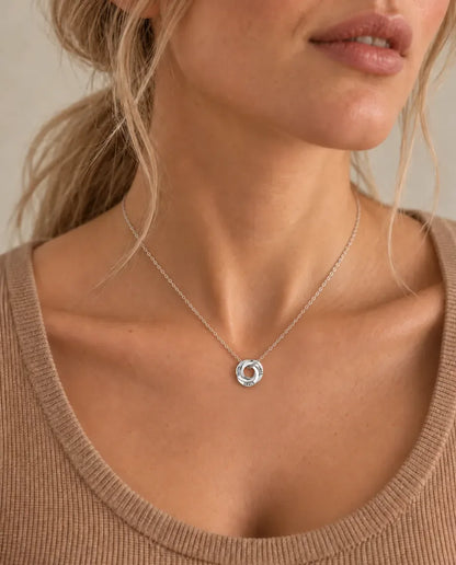 Russian Ring Necklace - worn on a model