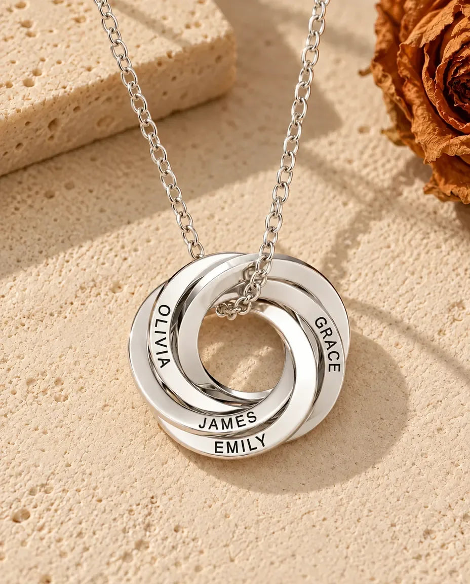Russian Ring Necklace - 4-ring version