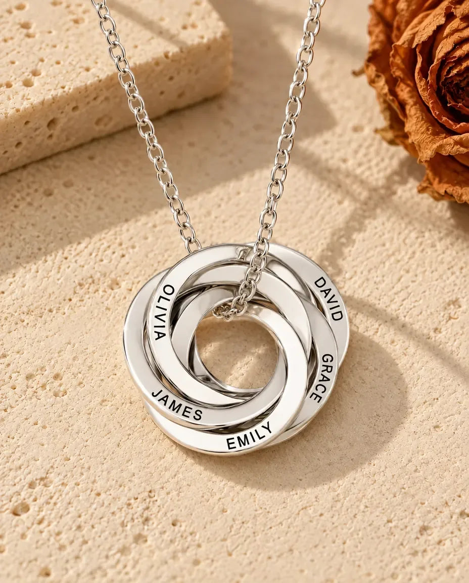 Russian Ring Necklace - 5-ring version