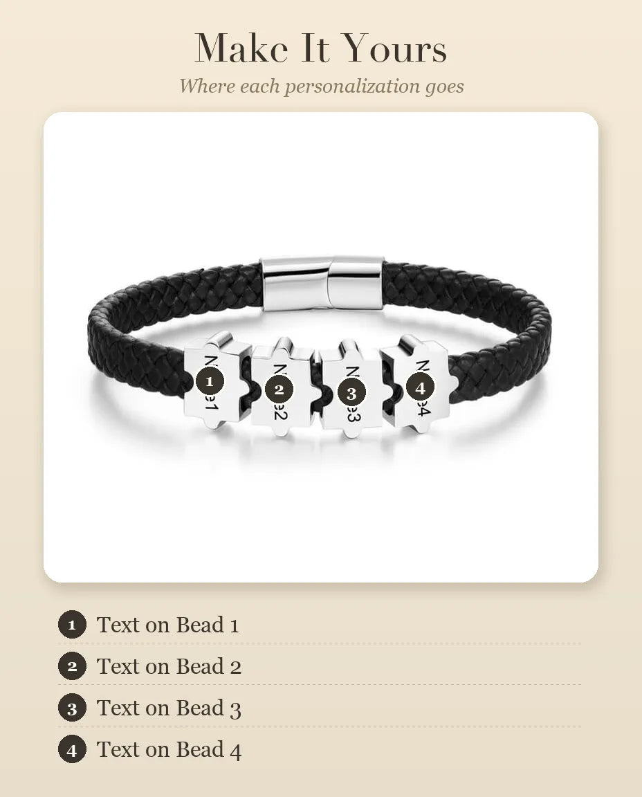 Personalized Name Bracelet for Men – personalization guide