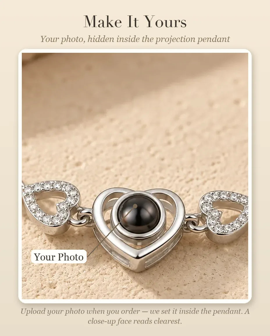 Personalized Photo Projection Bracelet - personalization guide: photo upload