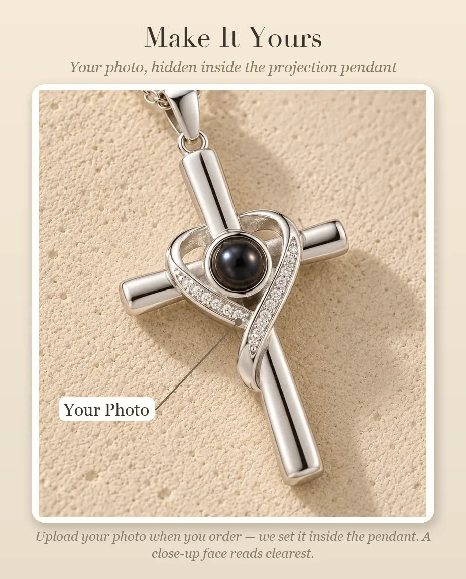 Photo Projection Necklace with Picture Inside - personalization guide: photo upload
