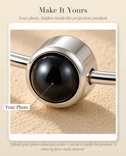 Personalized Photo Projection Bracelet with Picture Inside - personalization guide: photo upload