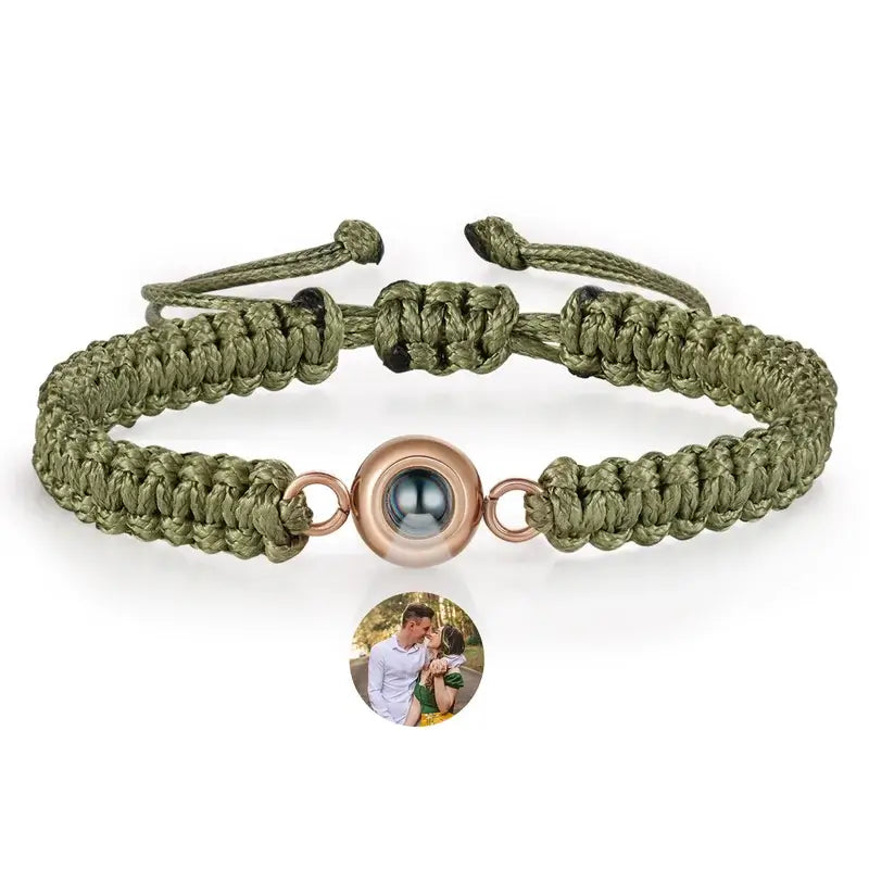 Photo Projection Braided Bracelet | Bracelet with Picture Inside