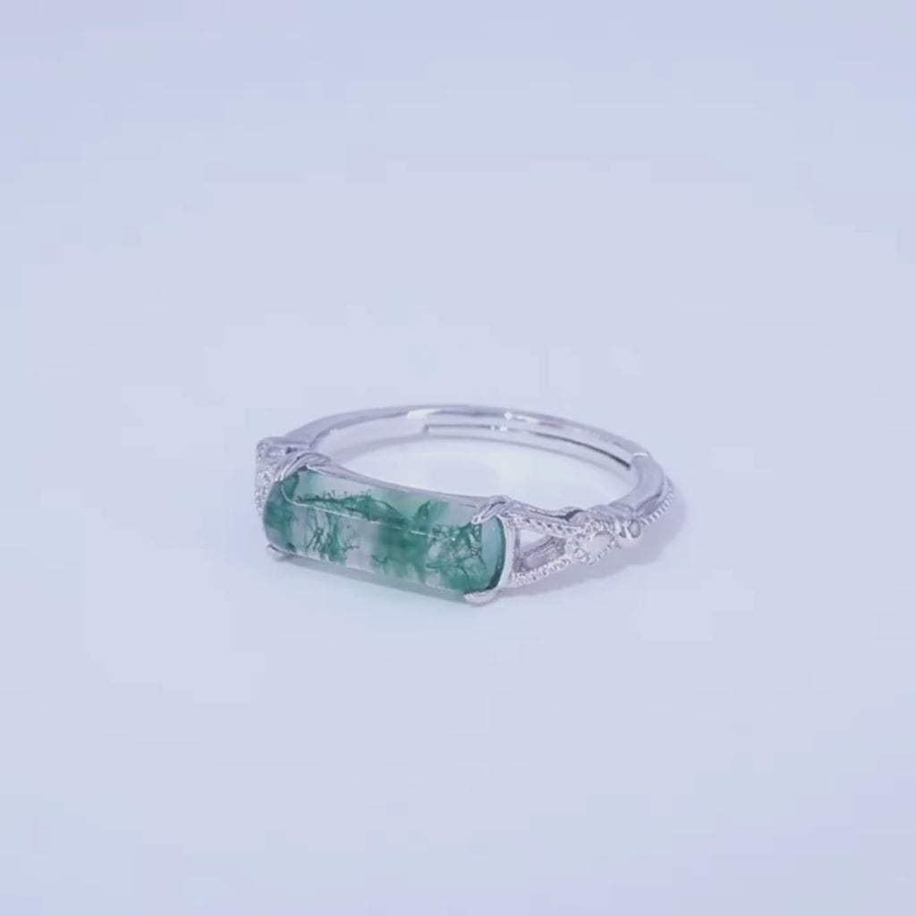 Moss Agate Ring