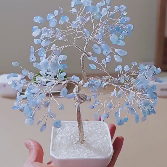 Crystal Tree – Aquamarine, Amethyst, Rose Quartz, Opalite