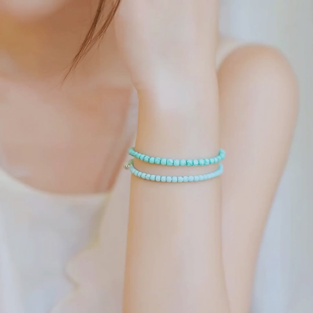 Genuine Turquoise Energy Bracelet for Healing, Protection & Clarity