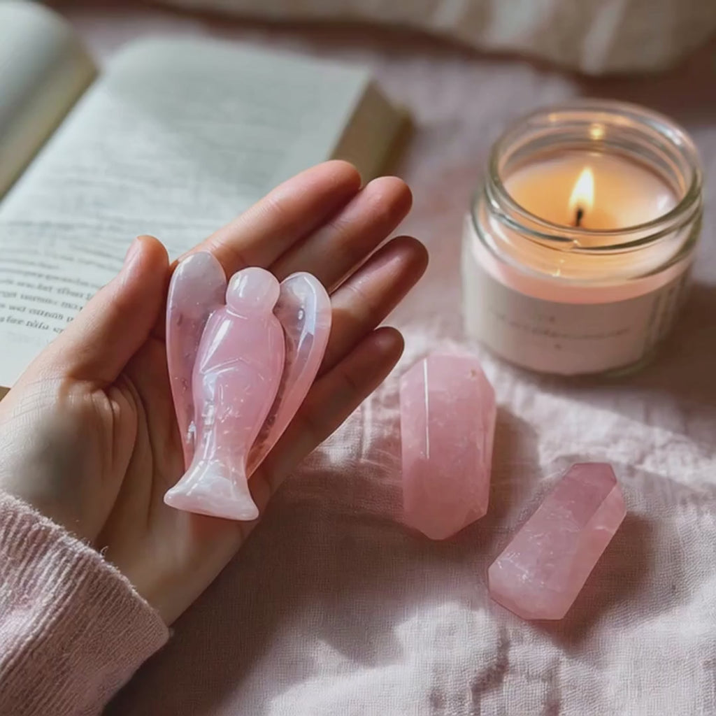 Rose Quartz Angel of Love - Heart Light