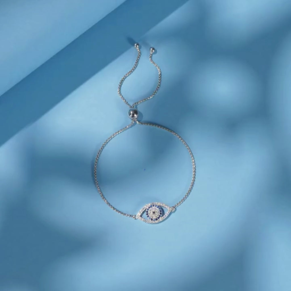 Evil Eye Bracelet Sterling Silver - Evil Eye Jewelry for Her