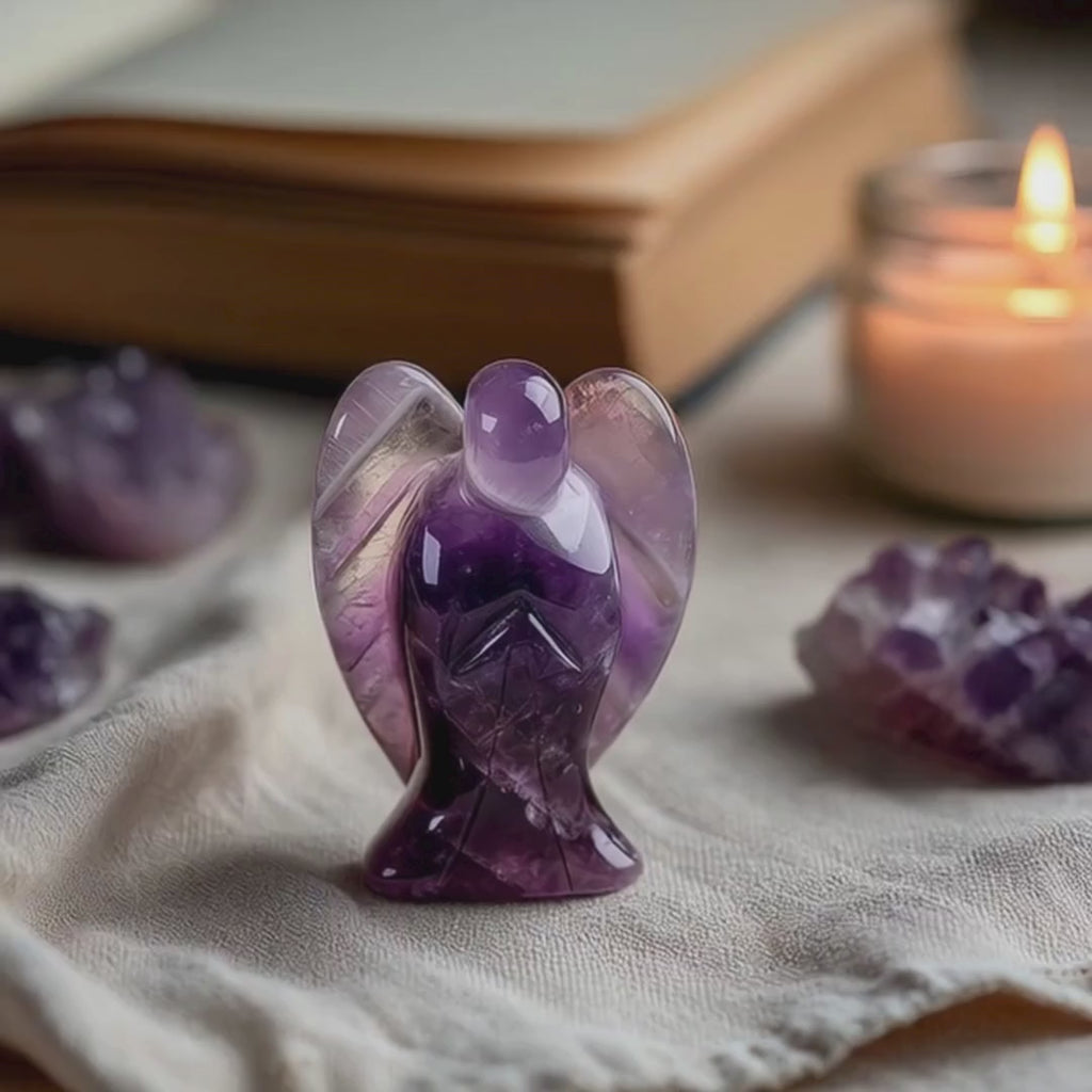 Amethyst Angel of Tranquility – Natural Crystal Guardian