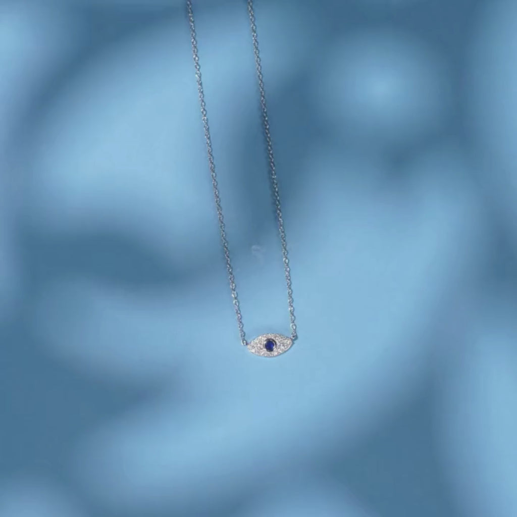 925 Sterling Silver Evil Eye Necklace for Women - Women's Evil Eye Pendant Necklace