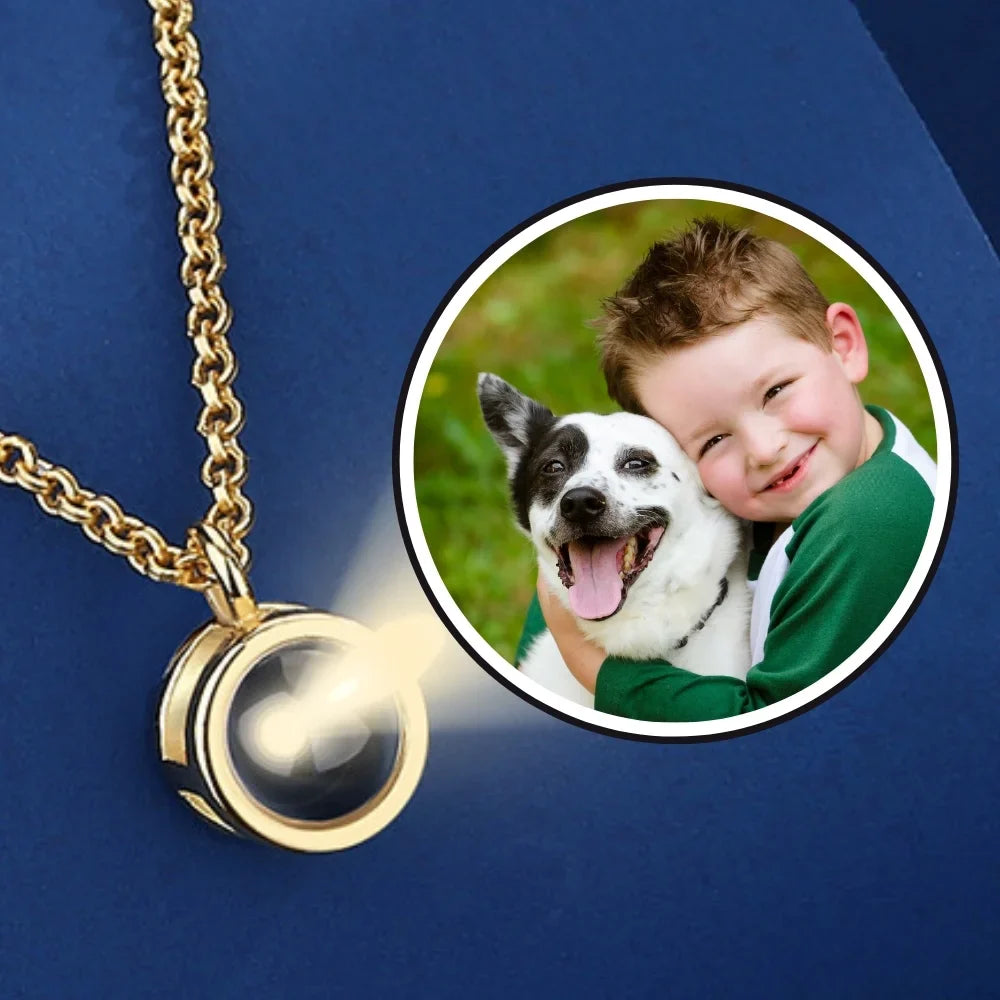 Photo Necklace with Picture Inside, Photo Inside Necklace, Projection Necklace with a Photo, Photo Inside a Necklace, Personalised Necklace with Photo