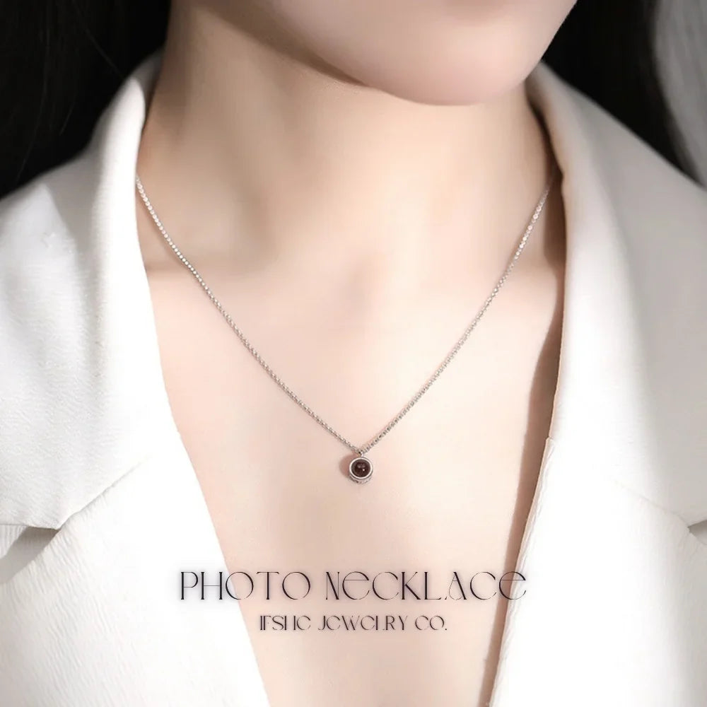 Photo Necklace with Picture Inside, Photo Inside Necklace, Projection Necklace with a Photo, Photo Inside a Necklace, Personalised Necklace with Photo