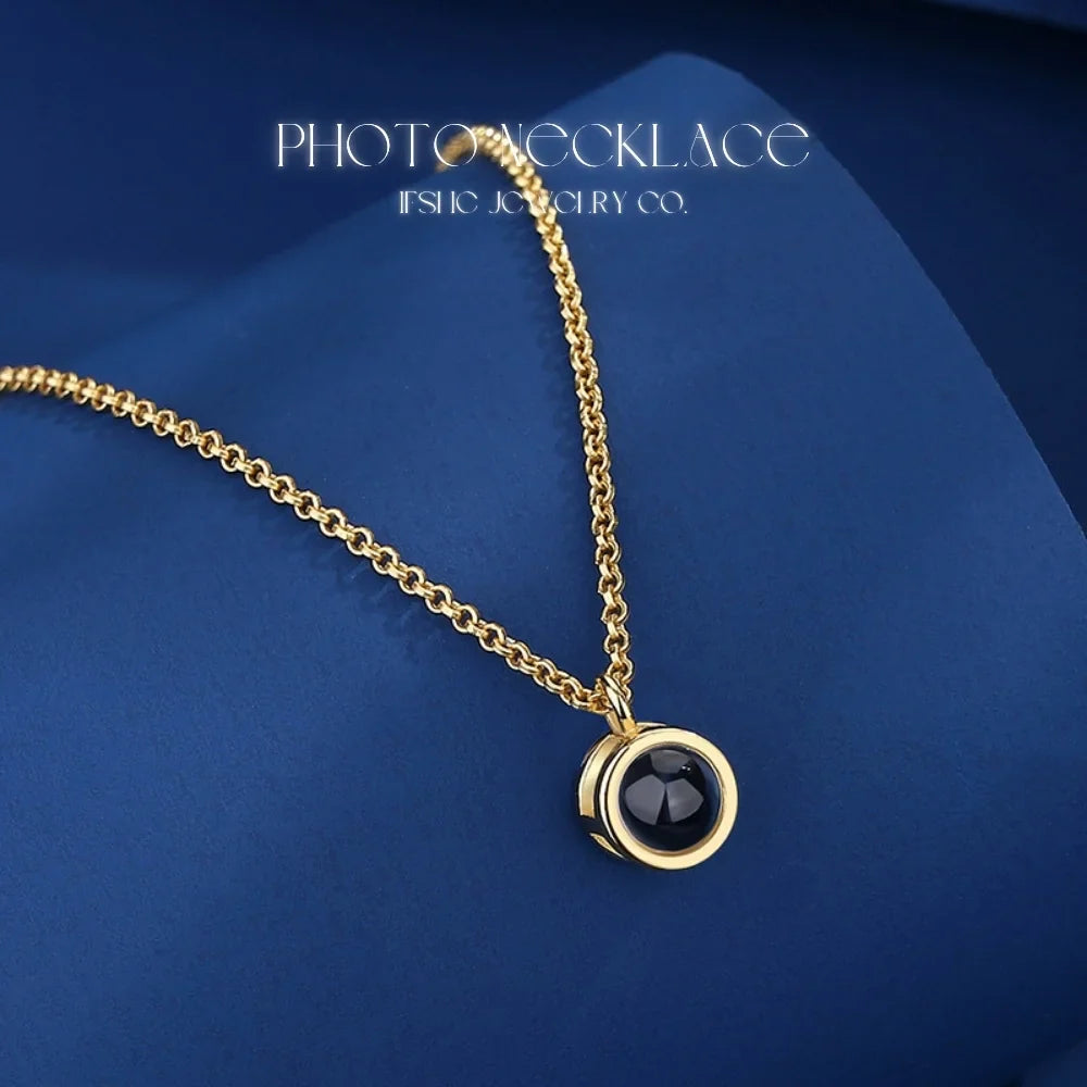 Photo Necklace with Picture Inside, Photo Inside Necklace, Projection Necklace with a Photo, Photo Inside a Necklace, Personalised Necklace with Photo
