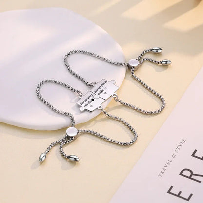 Puzzle Matching Bracelets for Couples