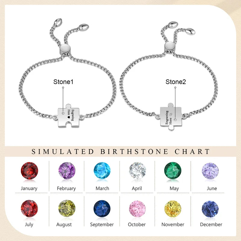 Puzzle Matching Bracelets for Couples