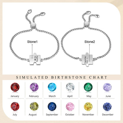 Puzzle Matching Bracelets for Couples