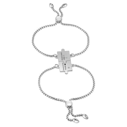 Puzzle Matching Bracelets for Couples
