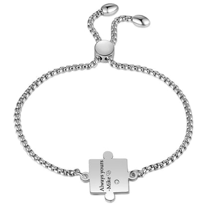Puzzle Matching Bracelets for Couples