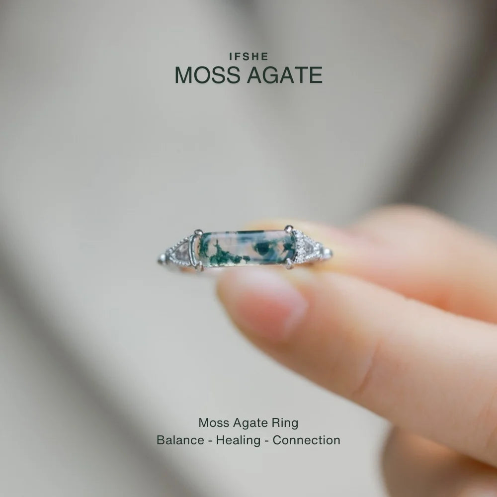 Moss Agate Ring