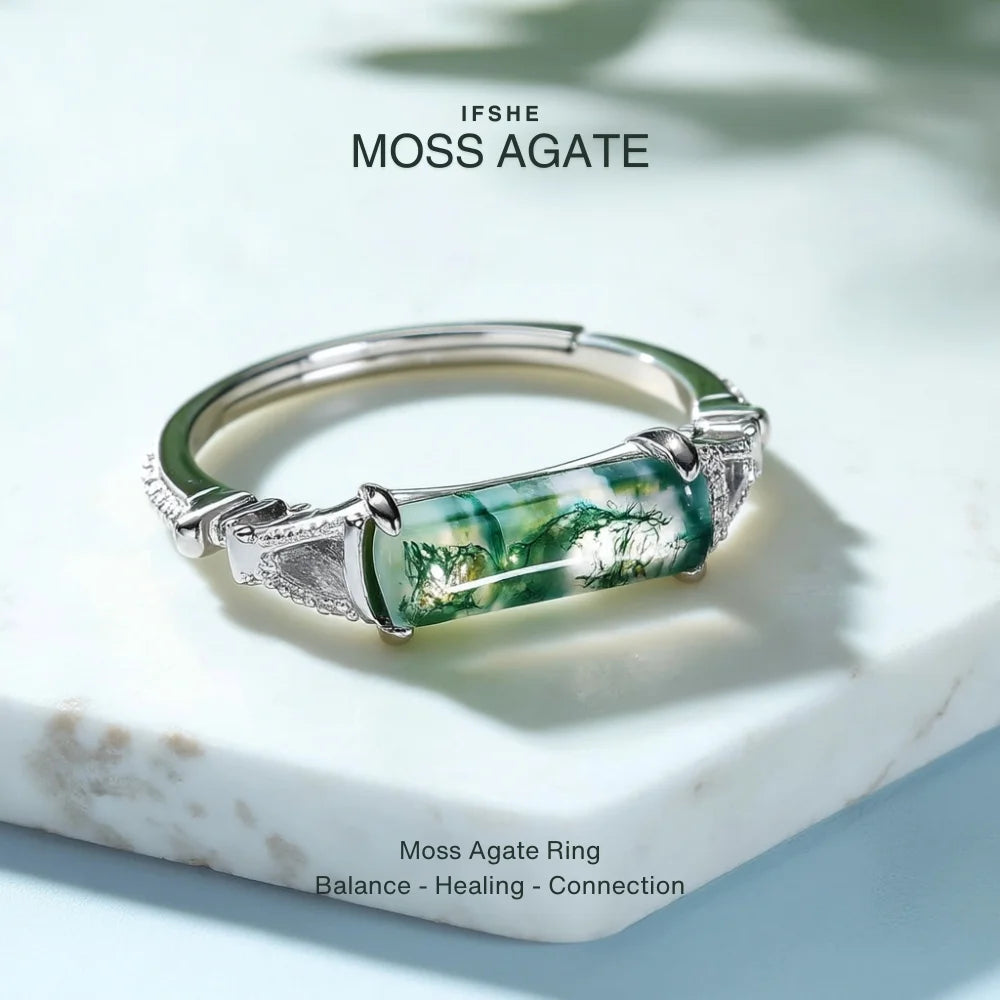 Moss Agate Ring