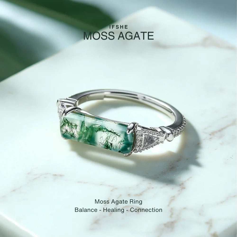Moss Agate Ring