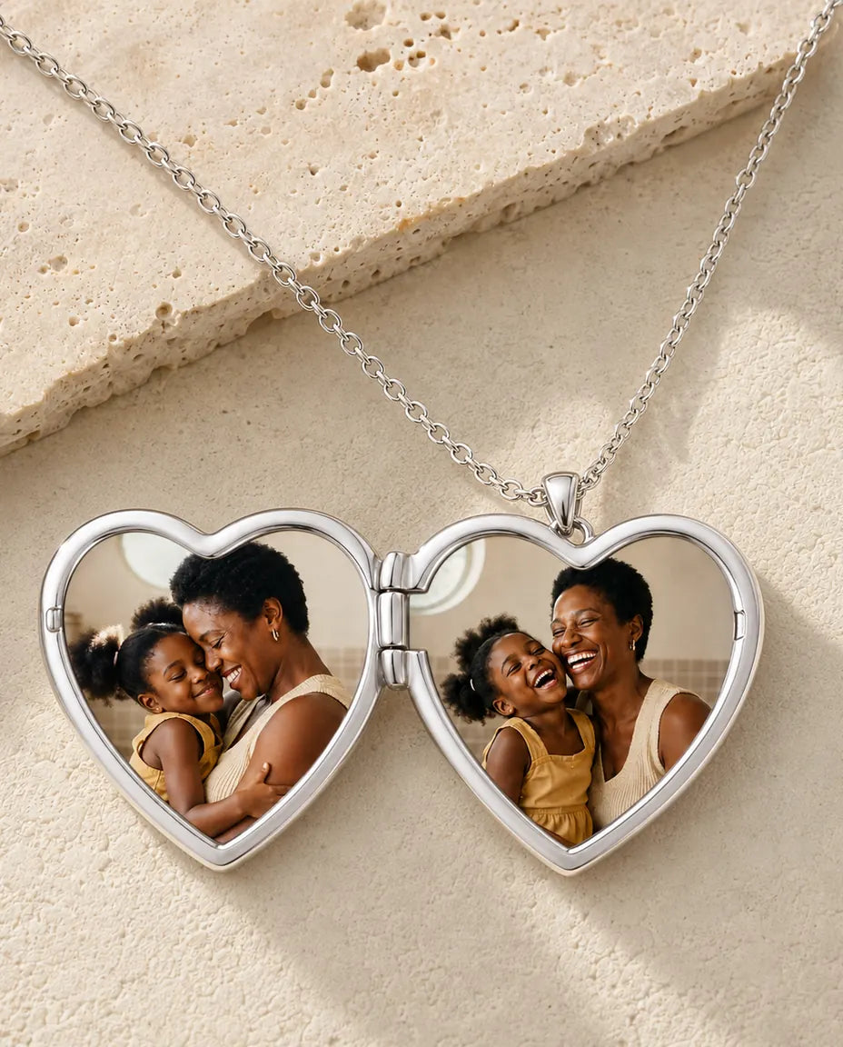 Personalized Photo Locket Necklace That Holds 2 Pictures