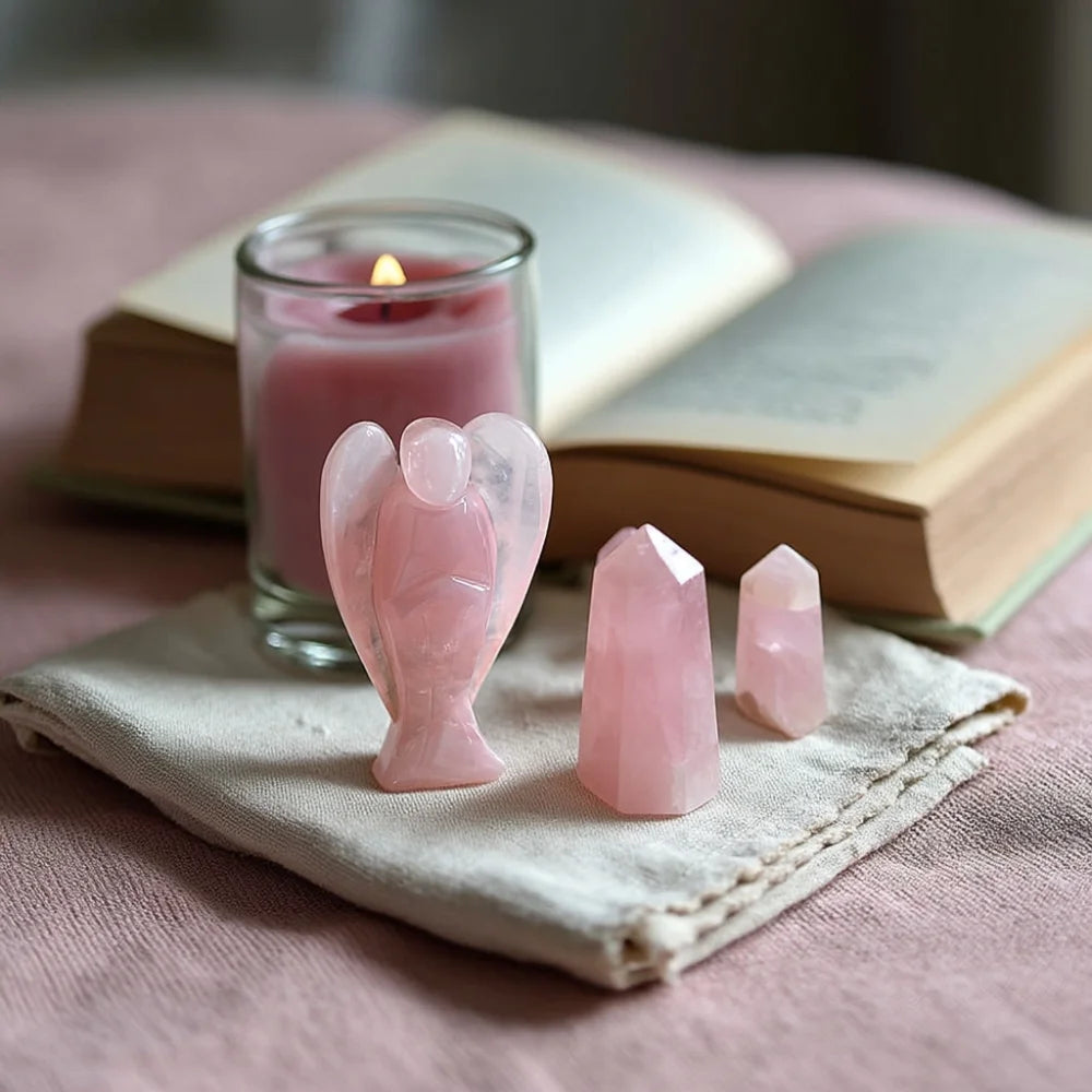 Rose Quartz Angel of Love - Heart Light