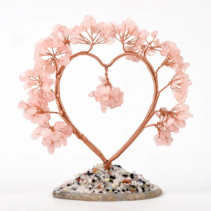 Citrine Heart Crystal Tree