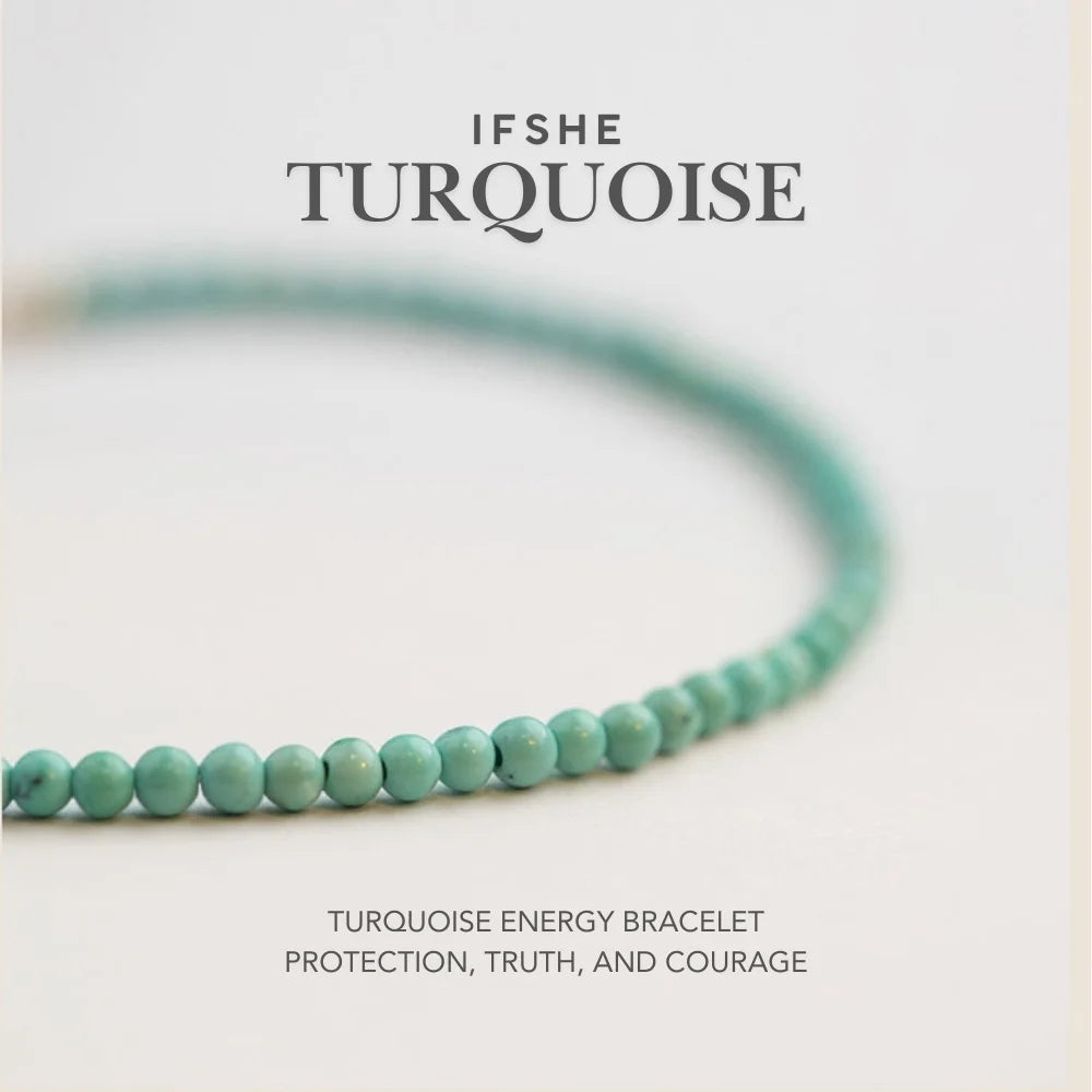 Genuine Turquoise Energy Bracelet for Healing, Protection & Clarity