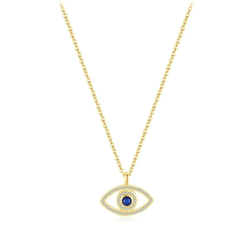 Sterling Silver Evil Eye Necklace - Women's Evil Eye Pendant Necklace