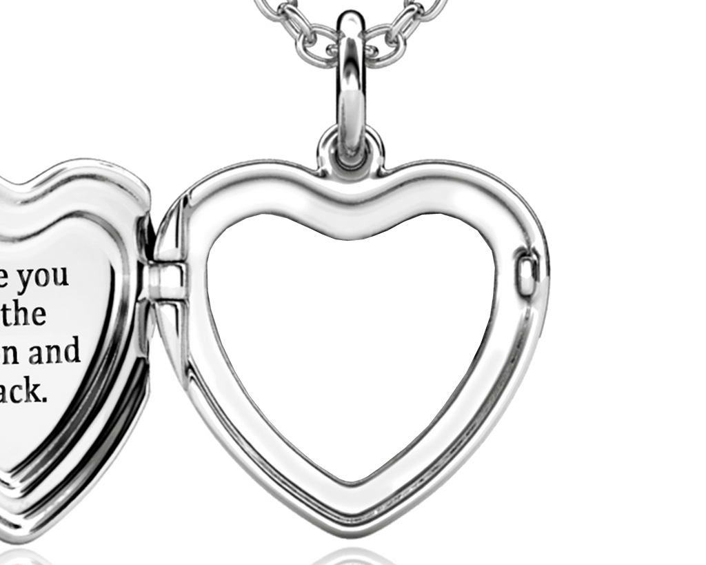 Personalised Locket with Photo - Heart Locket with Picture Inside - Sterling Silver